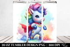 Colorful Baby Unicorn Hero. 20 Oz Tumbler Product Image 2