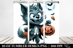 Simple Funny Halloween Werewolf 20 Oz Tumbler Product Image 2