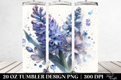 20 Oz Tumbler Sublimation | Detailed Hyacinth with Product Image 2