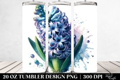 20 Oz Tumbler Sublimation | Detailed Hyacinth with Product Image 2