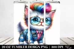 Funny Cat in Jeans with Cool Haircut Product Image 2