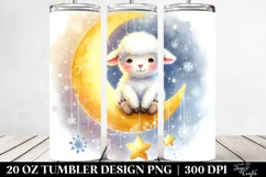 Digital Baby Lamb Snowflakes Tumbler Product Image 2