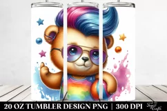 Cute Baby Bear Playing | 20 oz Tumbler Product Image 2