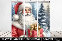 Santa Gift Watercolor Tumbler Product Image 2
