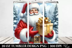 Santa Watercolor Tumbler Product Image 2