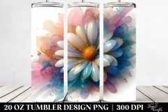 Abstract Vibrant Pastel Shiny Daisy | 20 oz Tumbler Product Image 2