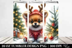 Expressive Baby Pomeranian Winter PNG Product Image 2