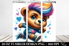 Cute Baby Bear Running | 20 oz Tumbler Product Image 2
