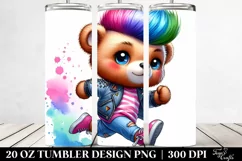 Cute Baby Bear Running | 20 oz Tumbler Product Image 2