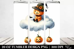 Simple Halloween Cloud Tumbler | 20 oz Tumbler Product Image 2