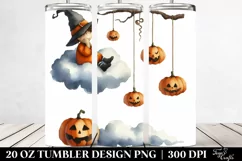 Watercolor Simple Halloween Image | 20 oz Tumbler Product Image 2