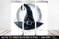 Washed Watercolor Simplistic Halloween Image with HAT | 20 Product Image 2