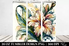 Stained Gladiolus Tumbler | 20 Oz Tumbler Product Image 2