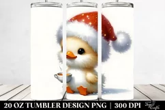 Cute Baby Duck with Santa Hat PNG Product Image 2