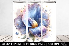 20 Oz Tumbler Sublimation | Glossy Sweet Pea with Golden Product Image 2