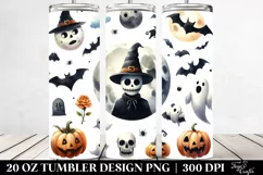 Simple Funny Full Moon Halloween Clipart 20 Oz Tumbler Product Image 2