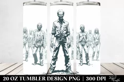 Simple Digital Painting Zombie | 20 oz Tumbler Product Image 2