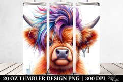 Contempt Highland Cow, PNG Product Image 2
