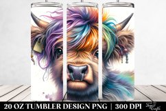 Cool Baby Highland Cow,Transparent PNG Product Image 2