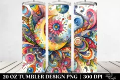 Vibrant Whimsical Drawing 20 oz Tumbler Product Image 2