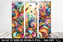 Whimsical Vibrant Summer Drawing | 20 oz Tumbler Product Image 2