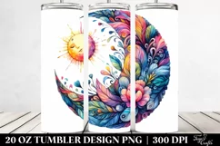 Vibrant Half Moon Clipart, High-Res 20 Oz Tumbler Product Image 2