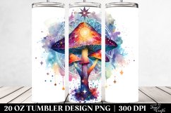 Magical Celestial Mushroom Watercolor 20 Oz Tumbler Product Image 2