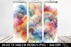 Colorful Pastel Rainbow Abstract | 20 oz Tumbler Product Image 2