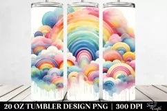 Colorful Pastel Rainbow Abstract | 20 oz Tumbler Product Image 2
