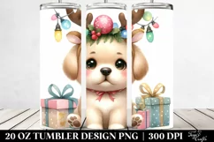 Cute Labrador Retriever with Reindeer Horns,Transparent PNG Product Image 2