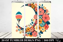 Colorful Retro Half Moon Flowers | 20 oz Tumbler Product Image 2