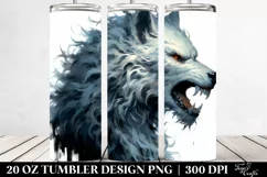 Simple Digital Painting Werewolf | 20 oz Tumbler Product Image 2