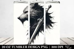 Simple Digital Painting Werewolf | 20 oz Tumbler Product Image 2