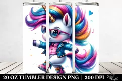 Cute Dancing Unicorn Clipart, High-Res 20 Oz Tumbler Product Image 2