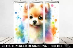 Cute Dog Watercolor Tumbler Product Image 2