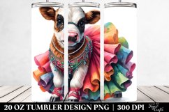 Colorful Baby Cow Ballroom Gown. 20 Oz Tumbler Product Image 2