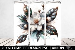 20 Oz Tumbler Sublimation | Glossy Jasmine with Metallic Product Image 2