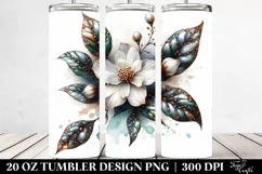 20 Oz Tumbler Sublimation | Glossy Jasmine with Metallic Product Image 2