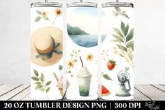 Washed Watercolor Simple Hat | 20 oz Tumbler Product Image 2
