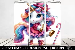 Vibrant Cute Unicorn Dressed | 20 oz Tumbler Product Image 2