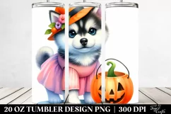 Enthusiastic Husky for Halloween,Transparent PNG Product Image 2