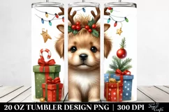 Cute Labrador Retriever with Reindeer Horns,Transparent PNG Product Image 2
