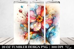 Abstract Pastel Wooden Stained Tumbler | 20 oz Tumbler Product Image 2