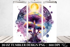 Magical Celestial Mushroom Watercolor 20 Oz Tumbler Product Image 2
