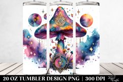 Magical Celestial Mushroom Watercolor 20 Oz Tumbler Product Image 2