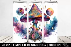 Magical Celestial Mushroom Watercolor 20 Oz Tumbler Product Image 2