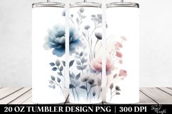 Simple Washed Watercolor with Shadows | 20 oz Tumbler Product Image 2