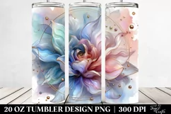 Abstract Pastel Shiny Iris Made of | 20 Oz Tumbler Product Image 2