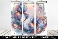 Abstract Pastel Shiny Iris Made of | 20 Oz Tumbler Product Image 2