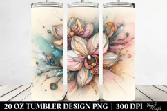 Abstract Wooden Stained Orchid 20 Oz Tumbler Product Image 2